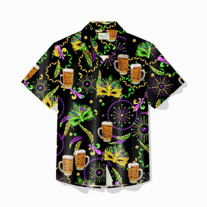 Mardi Gras The Clone Masks And Beers - Gift For Family, Friends - Hawaiian Shirt