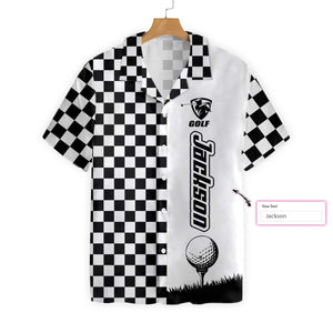 Personalized Checkboard Style Golf Hawaiian Shirt For Men & Women