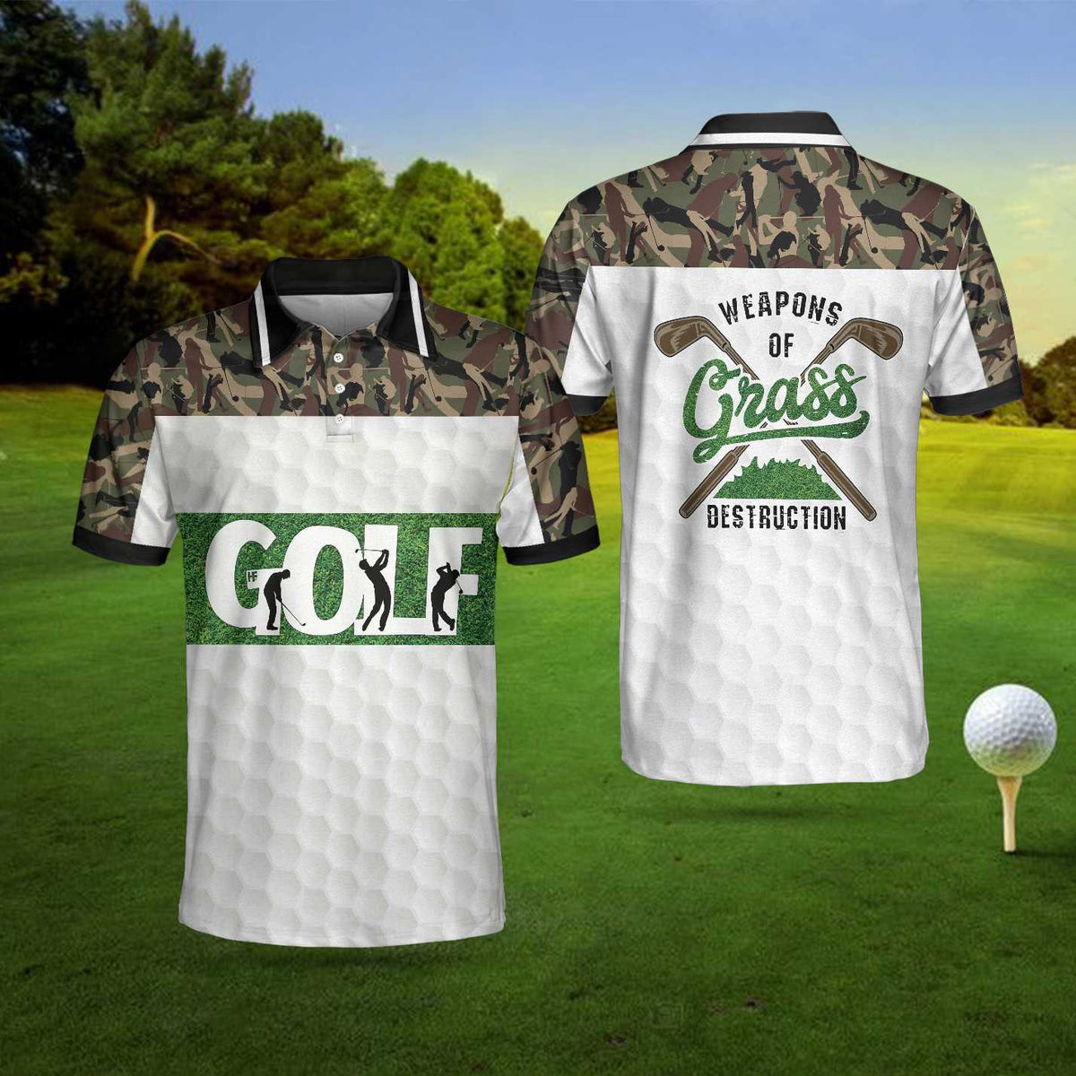 Weapon Of Grass Destruction Golf Polo Shirt For Men