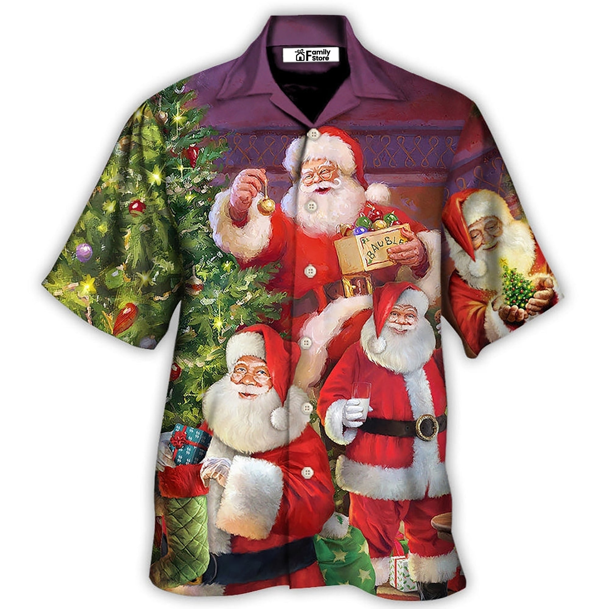 Christmas Funny Santa Claus So Happy - Hawaiian Shirt