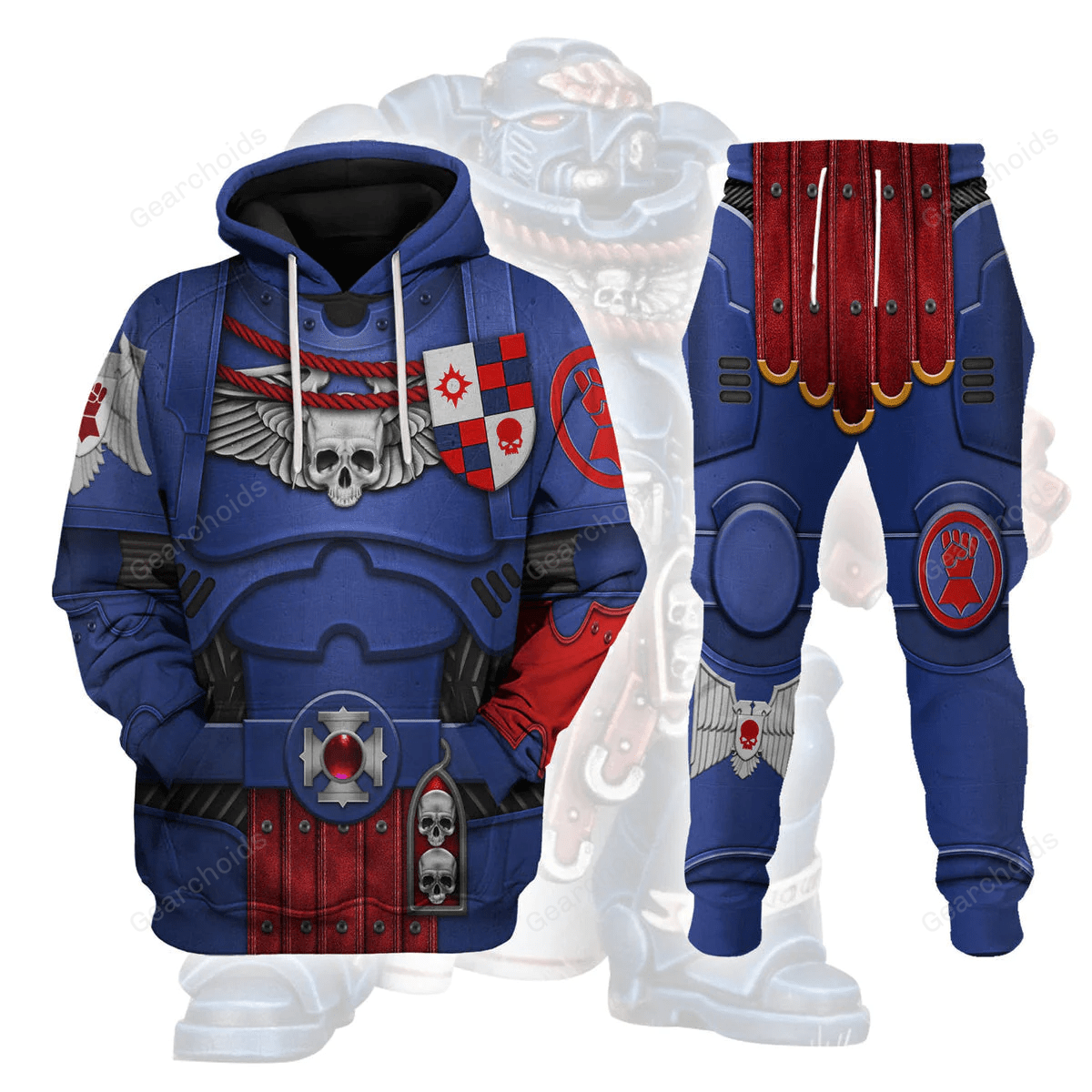 Warhammer Crimson Fists Captain - Fandom Hoodie Sweatshirt Sweatpants