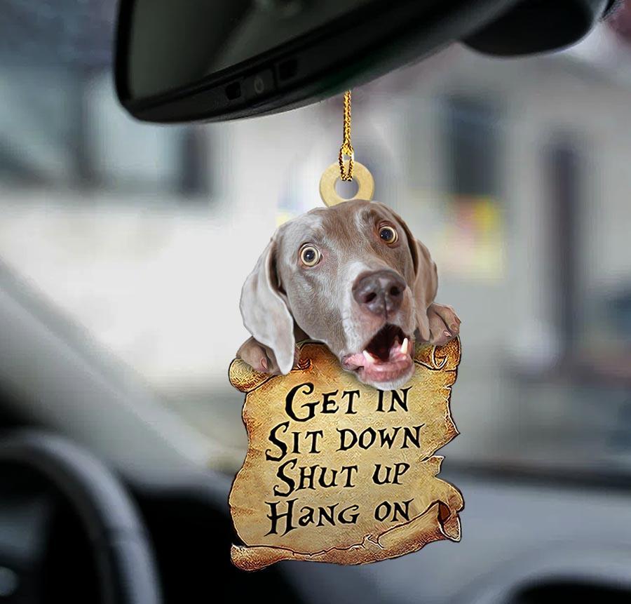 Weimaraner Get In Two Sided Ornament - Gift For Dog Lovers