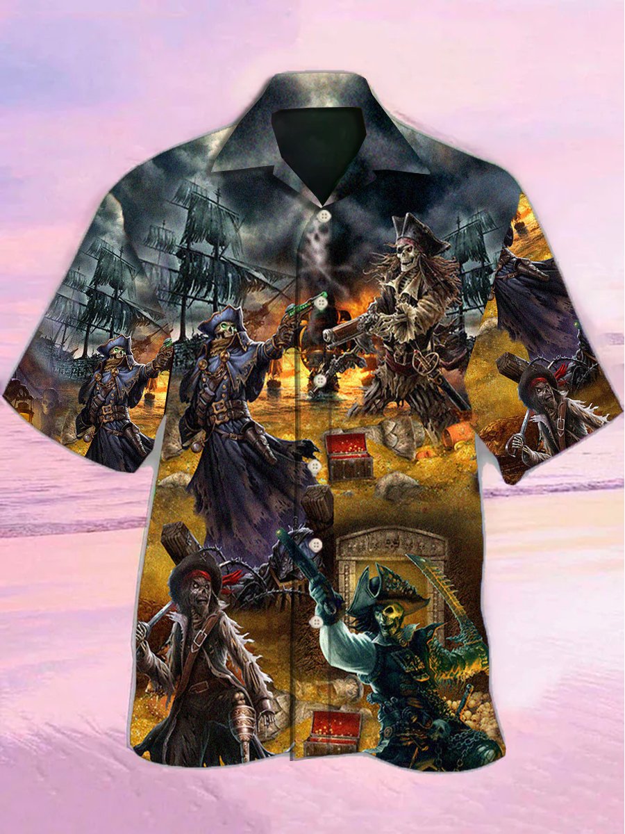 Skull Hunting Treasure Journey - Hawaiian Shirt