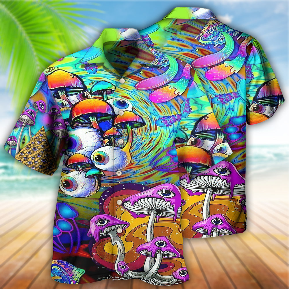 Hippie Peace Life Style Mushroom - Hawaiian Shirt