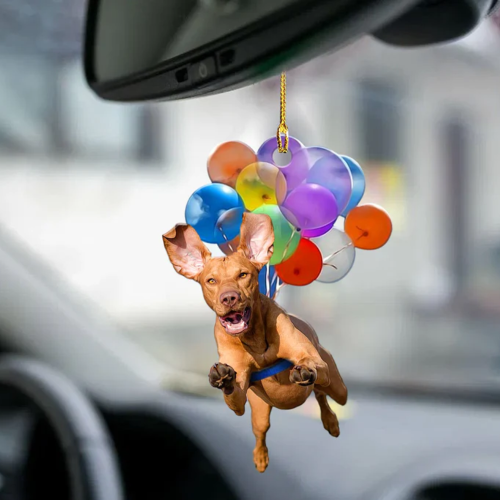 Vizsla Fly With Bubbles Ornament - Gift For Dog Lovers