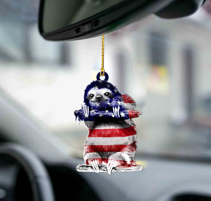 Sloth Flag Tattoo Ornament - Gift For Sloth Lovers