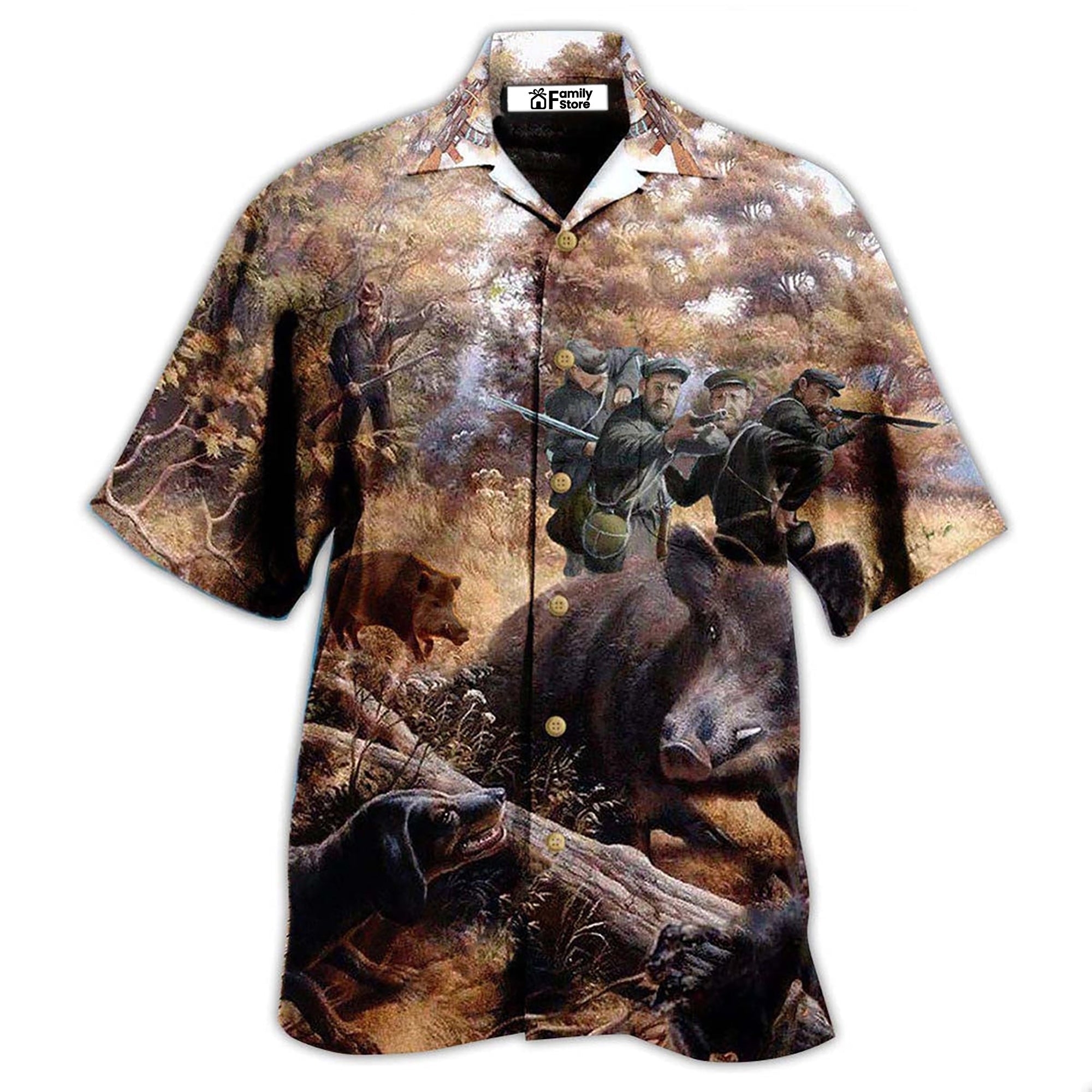 Hunting Fantasy Boar Vintage - Gift For Hunting Lovers - Hawaiian Shirt