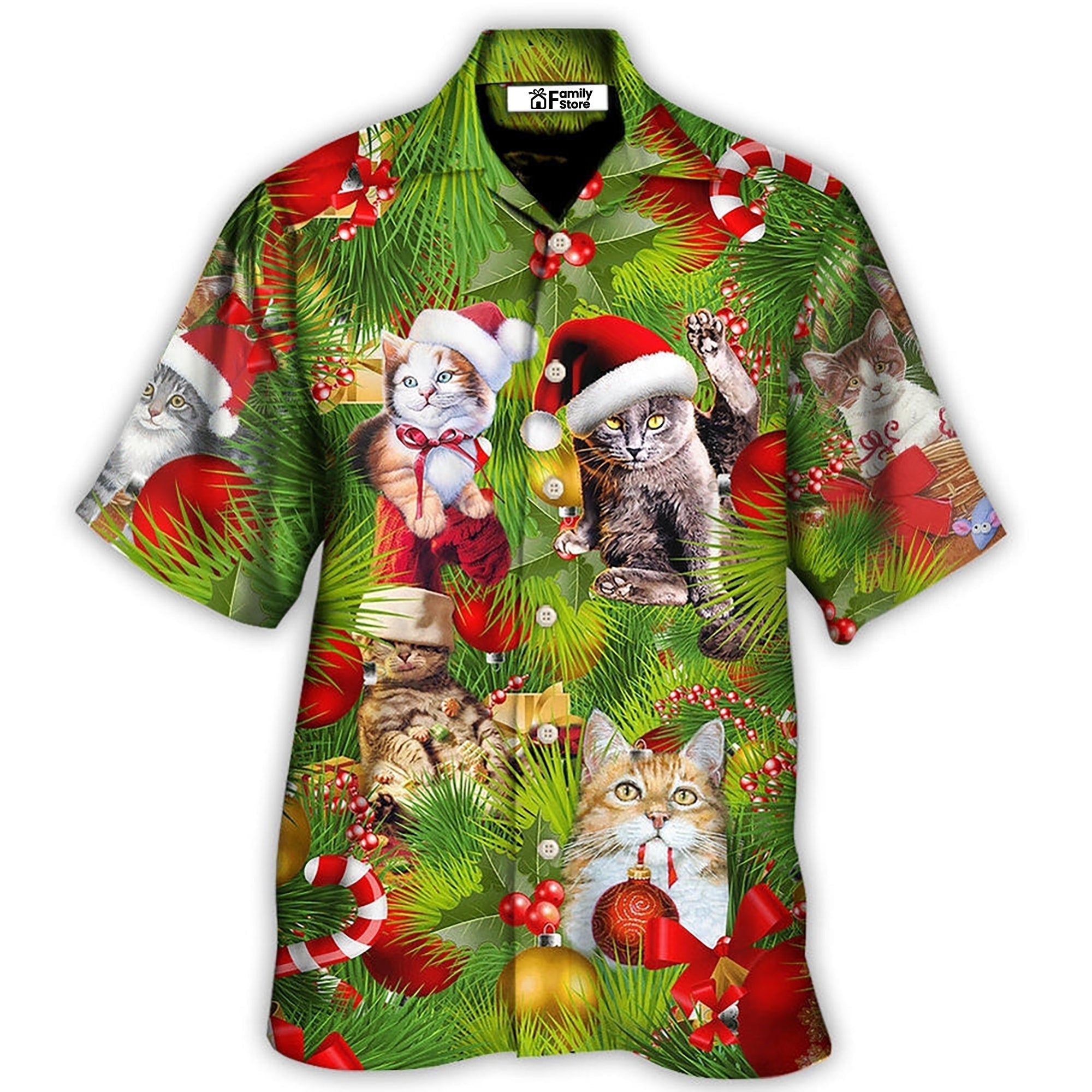 Christmas Cat It's Lazy Day - Gift For Men And Women - Hawaiian Shirt