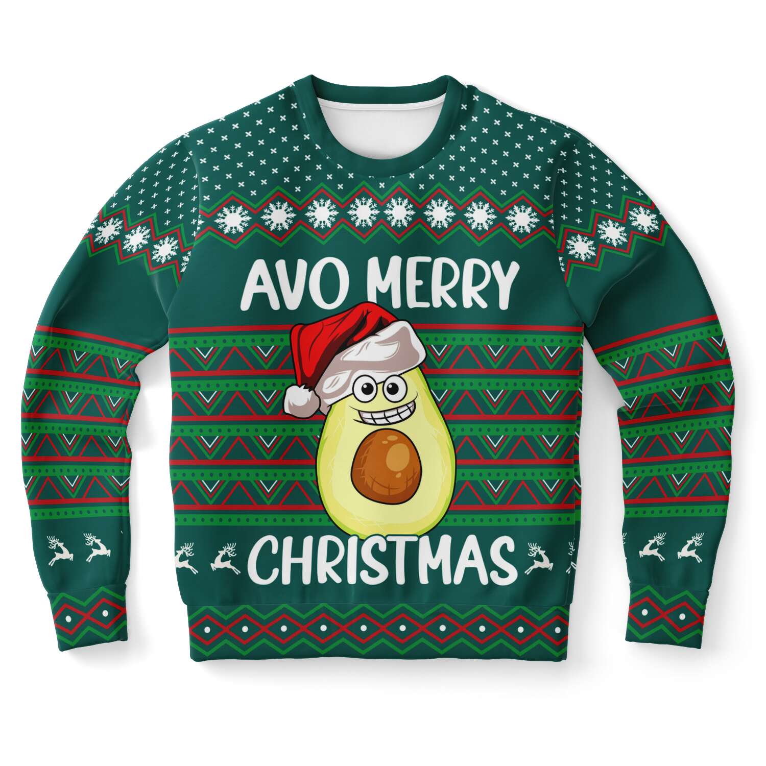 Avo Merry Christmas Green Avocado Ugly Sweater