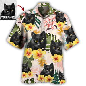 Custom Photo Cat Tropical Various Style - Gift For Pet Lovers - Personalized Hawaiian Shirt