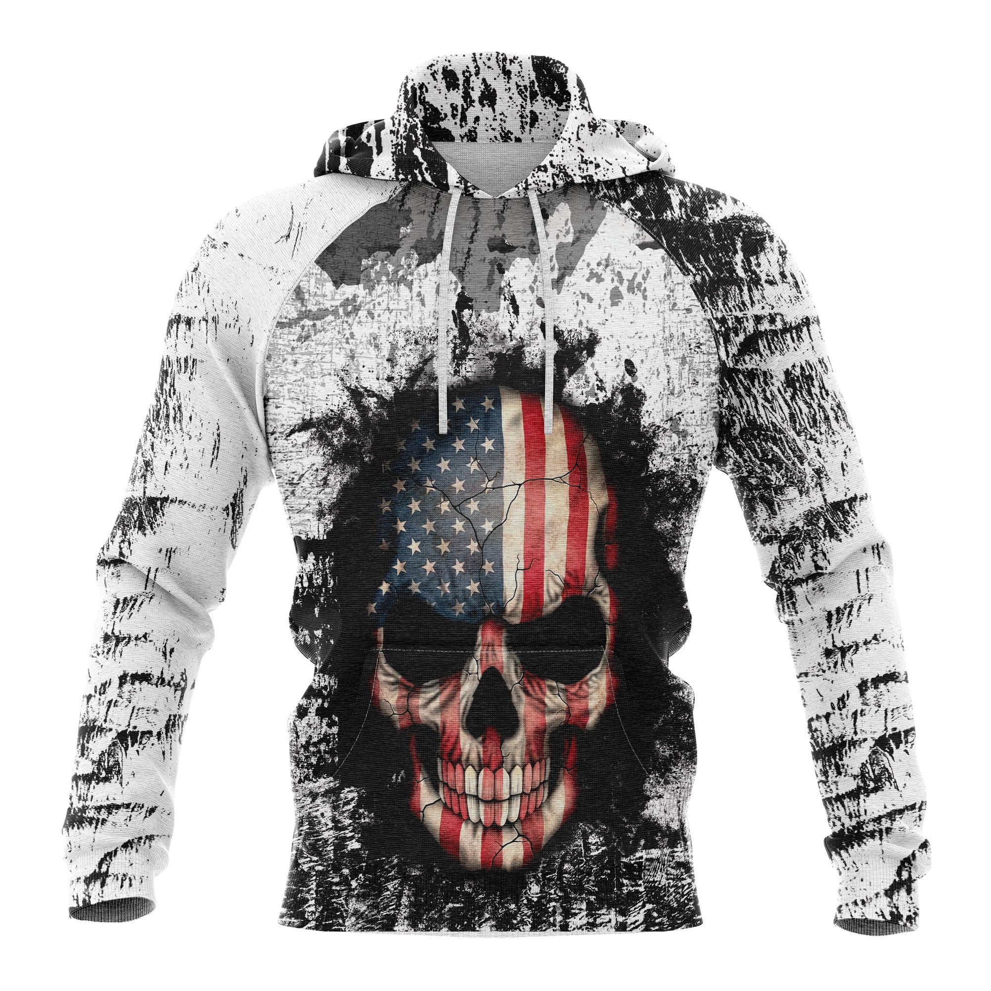 American Flag Skull - Hoodie