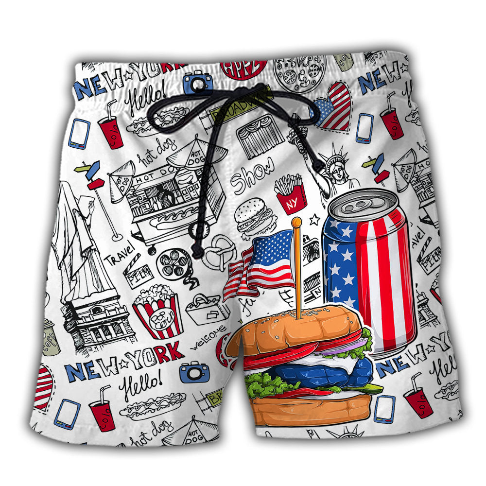 Food Independence Day - Beach Shorts
