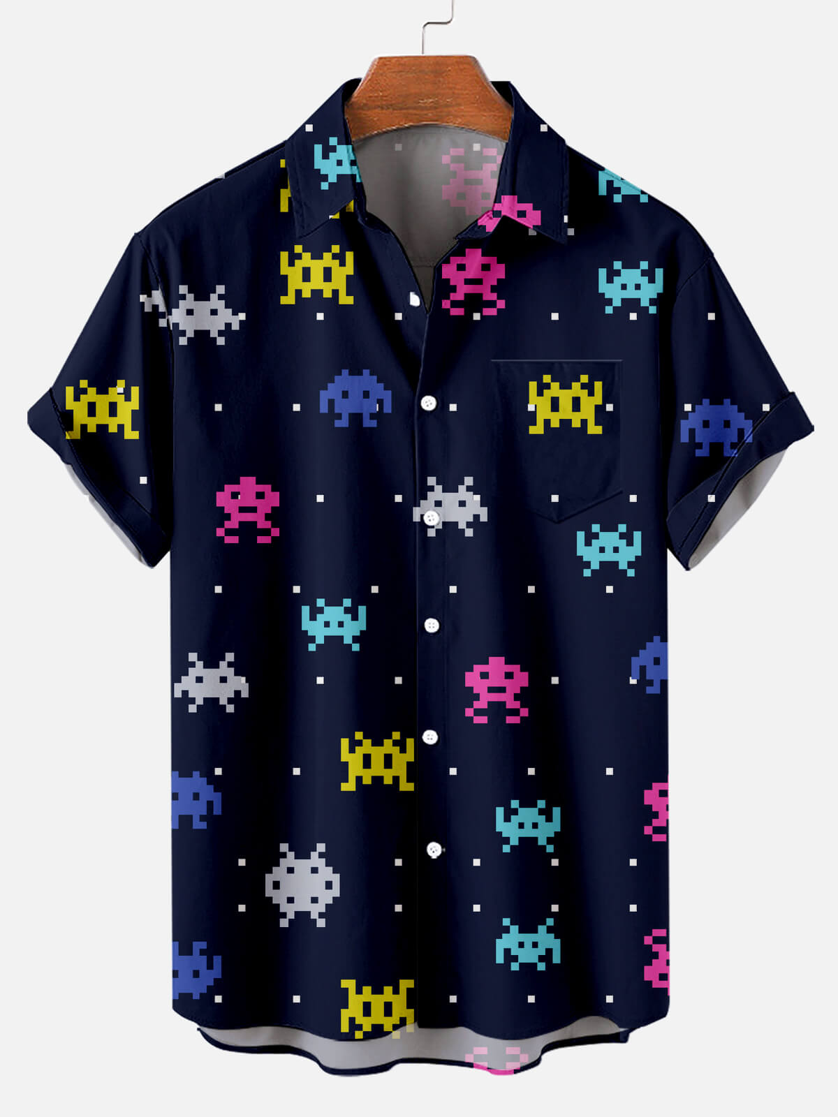 Cartoon Alien And UFO - Hawaiian Shirt