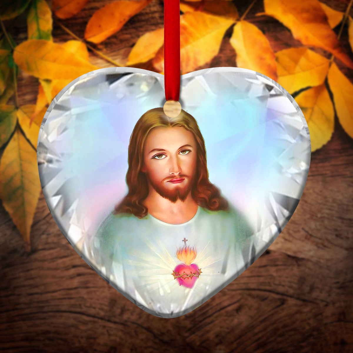 Jesus Angel Bestie Great Friends Are Like Stars Heart Ceramic Ornament