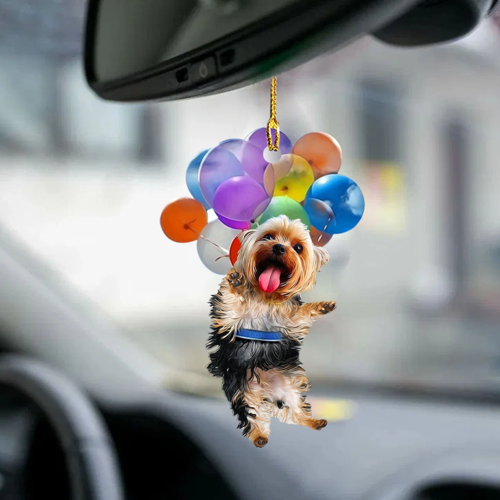 Yorkshire Terrier Fly With Bubbles Ornament - Gift For Dog Lovers