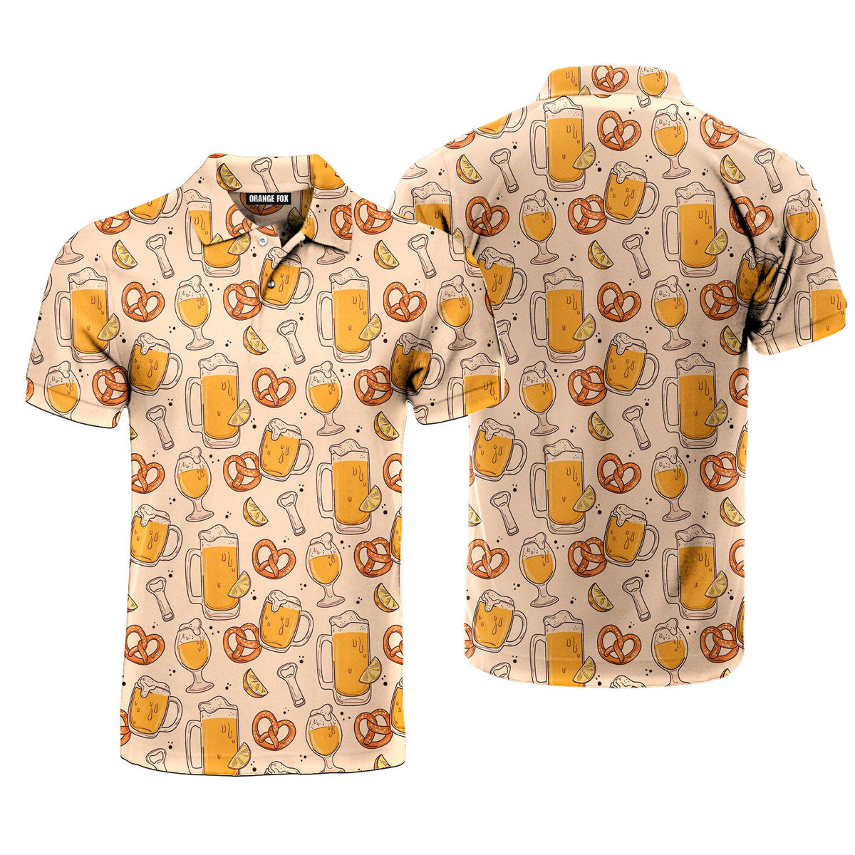 Oktoberfest Beer Pretzels Polo Shirt