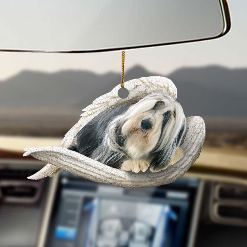 Bearded Collie Sleeping Angel Ornament - Gift For Dog Lover