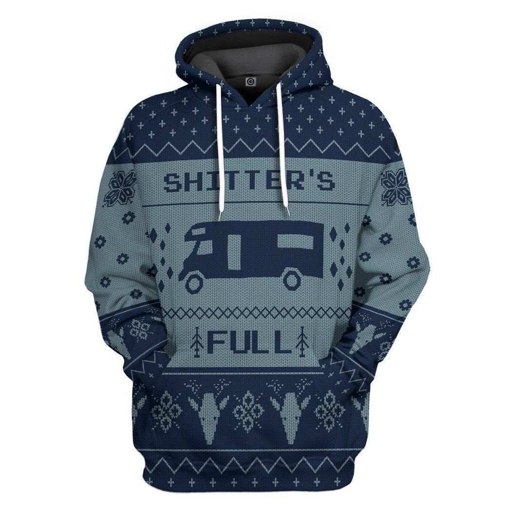 Shitters Blue Full Christmas Blue - Hoodie