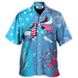 America Independence Happy Day Fourth Of July -  Hawaiian Shirt