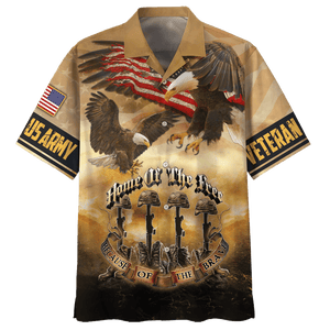 Army Home Of The Free Because Of The Brave - Hawaiian Shirt