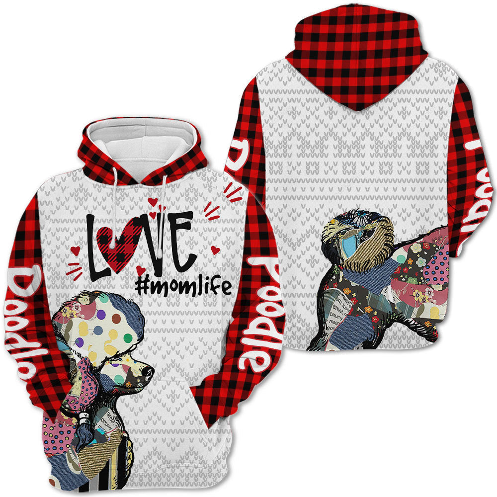 Poodle Collie Love Mom Life Christmas - Hoodie