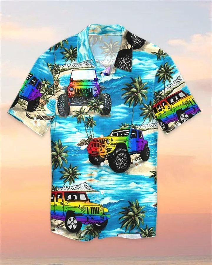 Beach Jee Car Lgbt Beach - Hawaiian Shirt