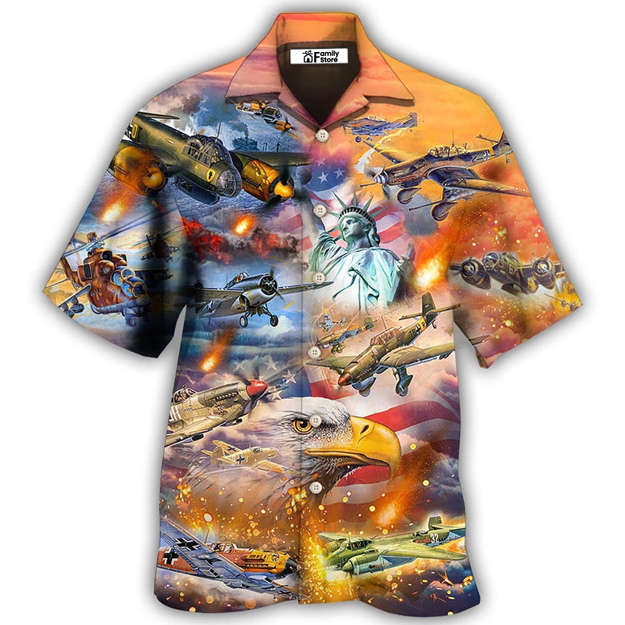 Combat Aircraft Independence Day America - Hawaiian Shirt