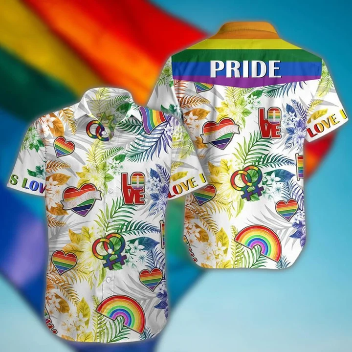 Beach Lgbt Pattern Community - Hawaiian Shirt