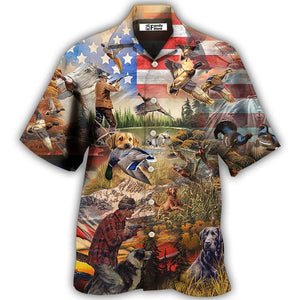 Hunting Independence Day Mallard Duck - Gift For Hunting Lovers - Hawaiian Shirt