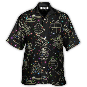 Christmas Neon Light Stary Amazing Night - Hawaiian Shirt