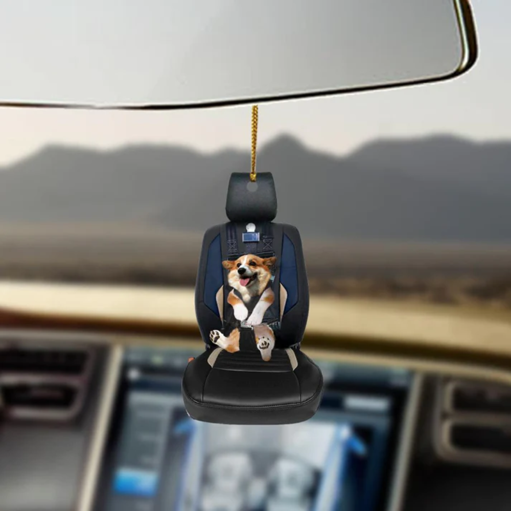 Corgi Car Seat Ornament - Gift For Dog Lover