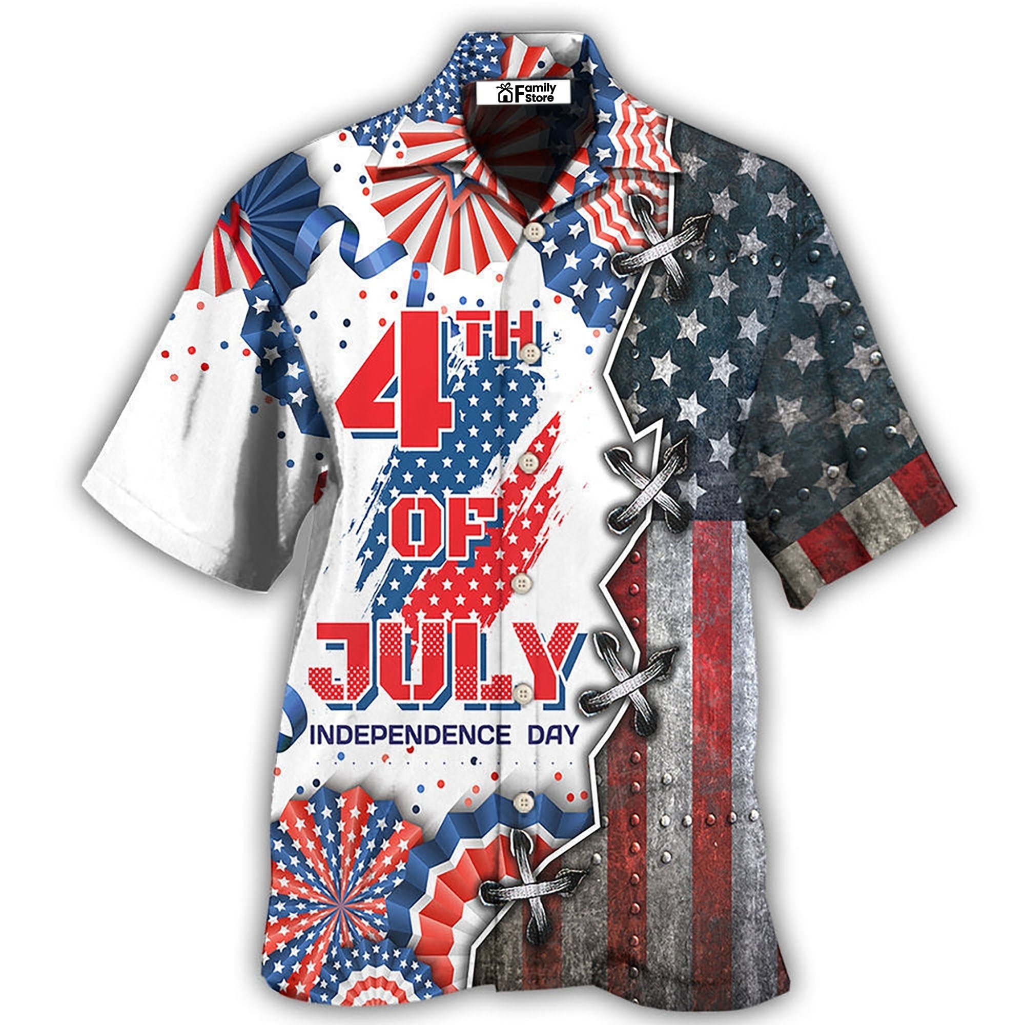 America Independence Day Happy Day -  Hawaiian Shirt