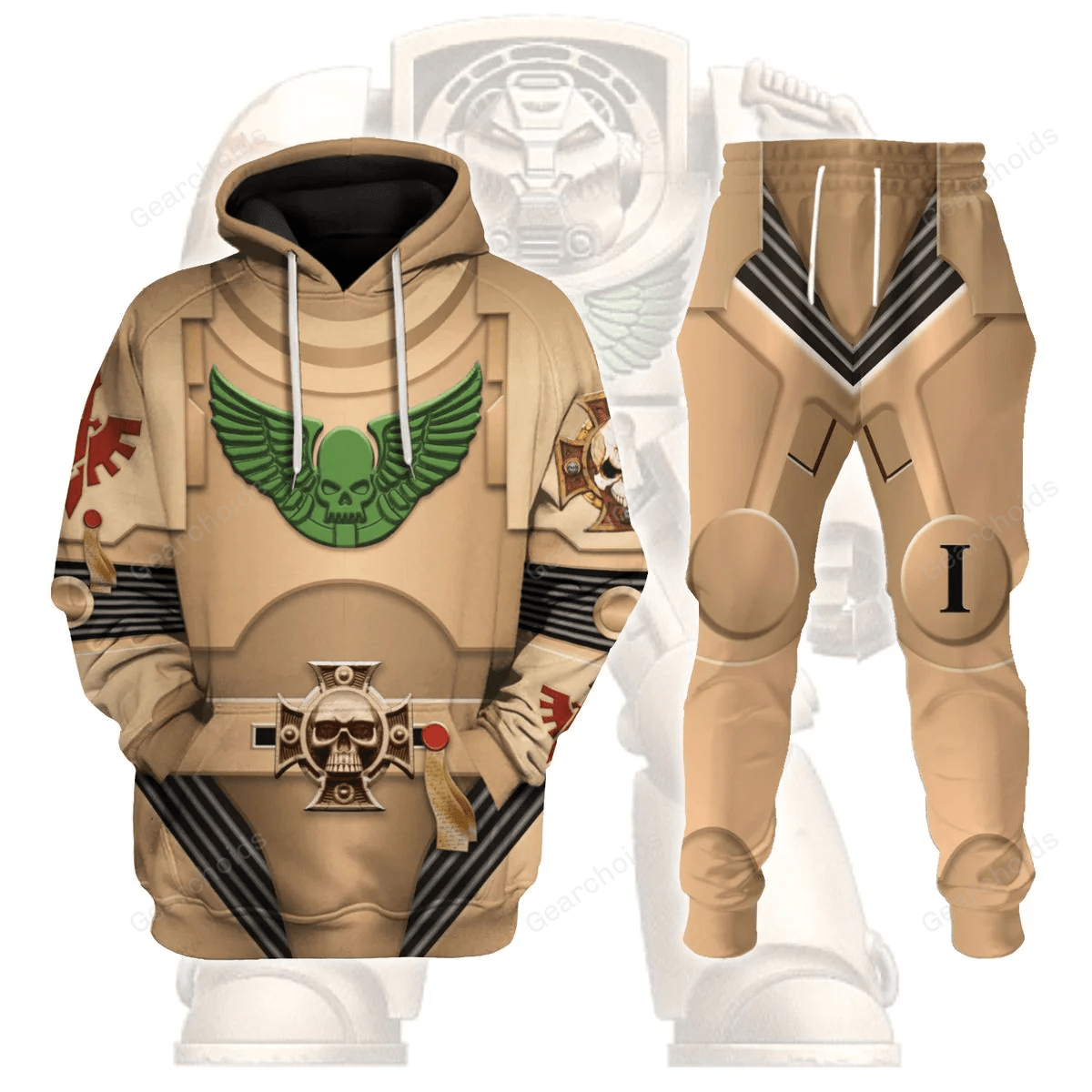 Warhammer Indomitus Pattern Terminator Armor Dark Angels - Fandom Hoodie Sweatshirt Sweatpants