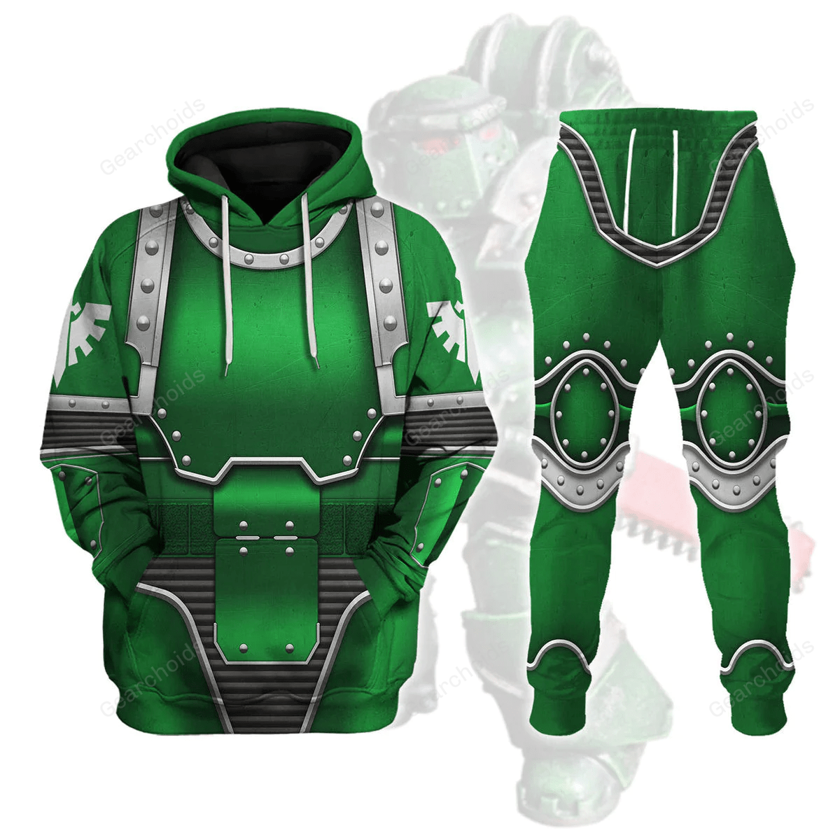 Warhammer Dark Angels In Mark III Power Armor - Fandom Hoodie Sweatshirt Sweatpants