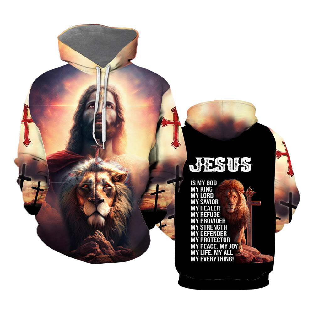 Jesus Is My God, King, Lion - Hoodie