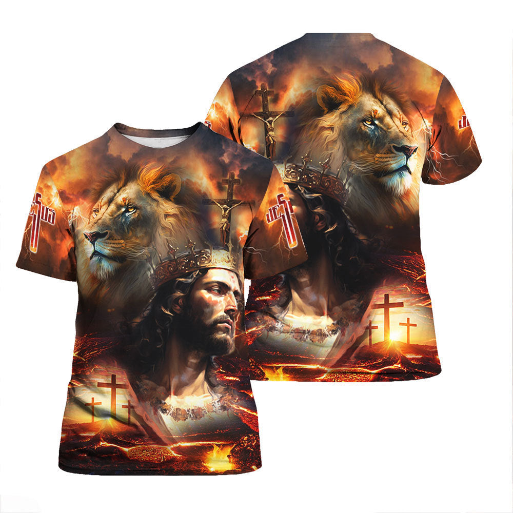 Christian Jesus And Lion T-Shirt For Men & Women