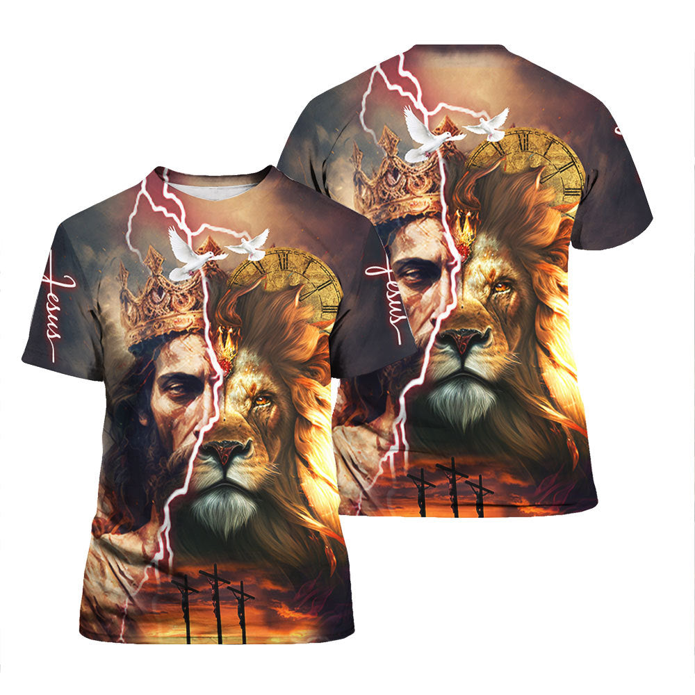 Christian Jesus And Lion T-Shirt For Men & Women