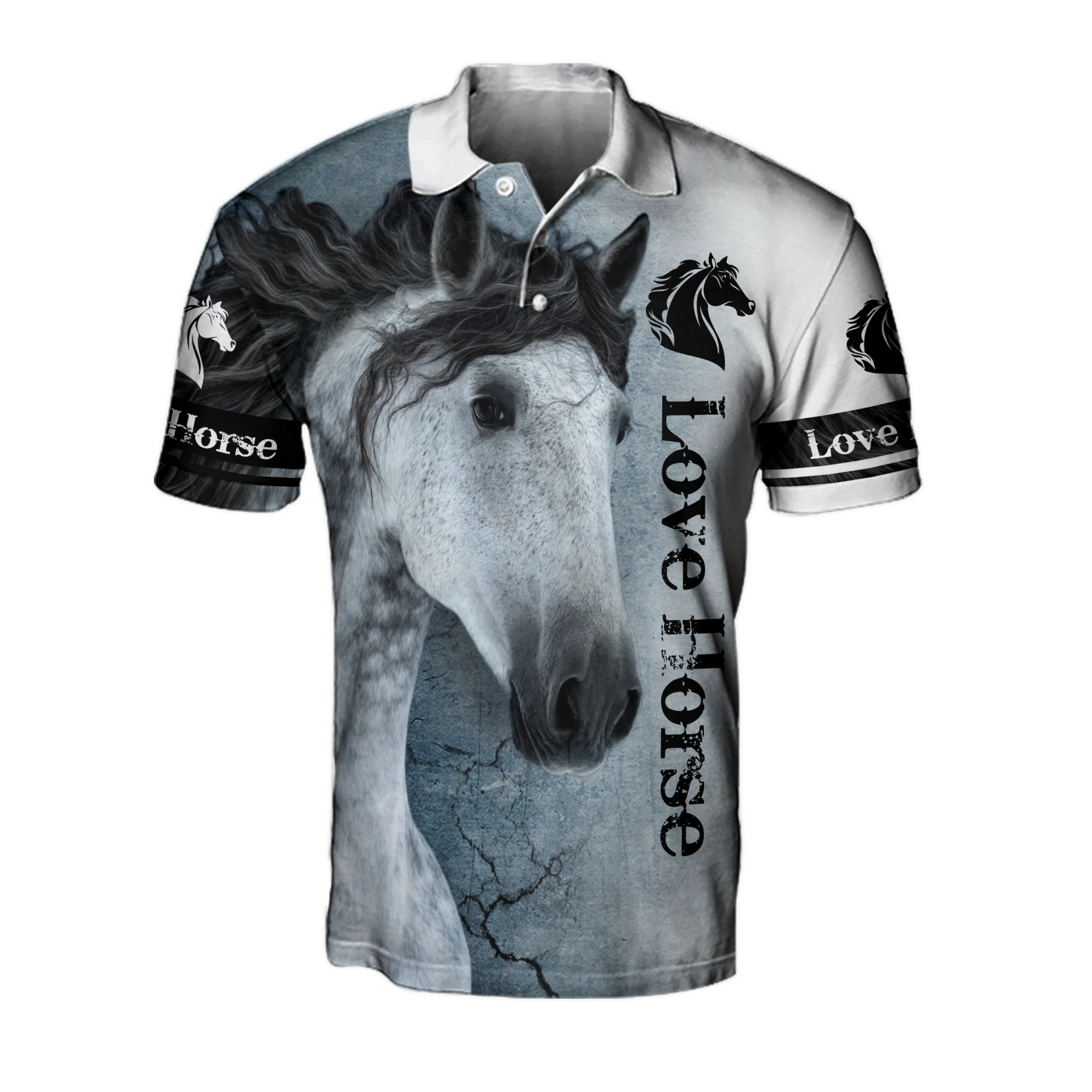 Love Horse Polo Shirt For Men