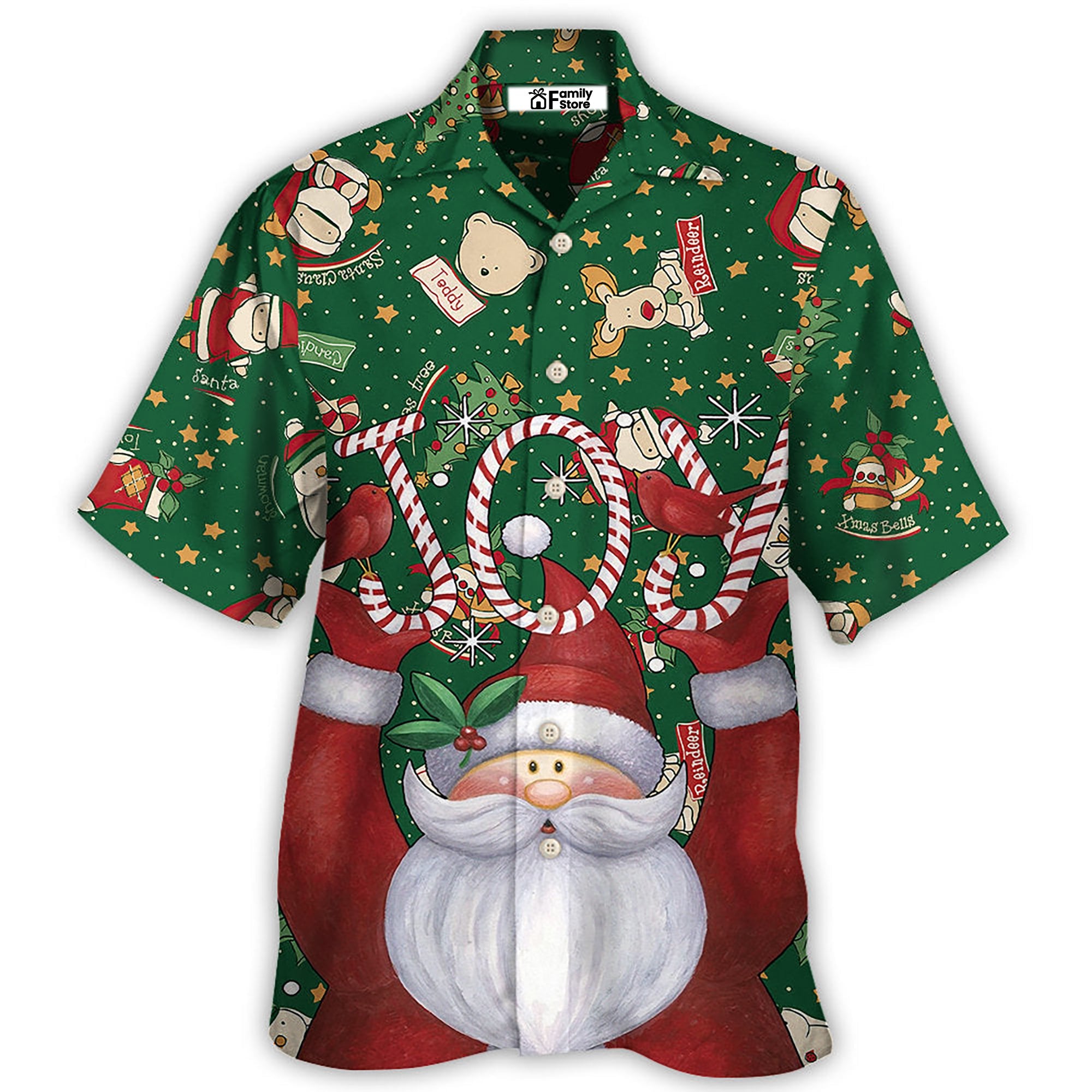 Christmas Santa Claus Lover Joy Green Style - Hawaiian Shirt