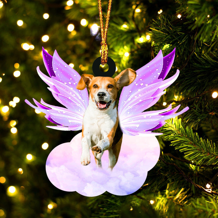 Beagle And Wings Ornament - Gift For Dog Lover