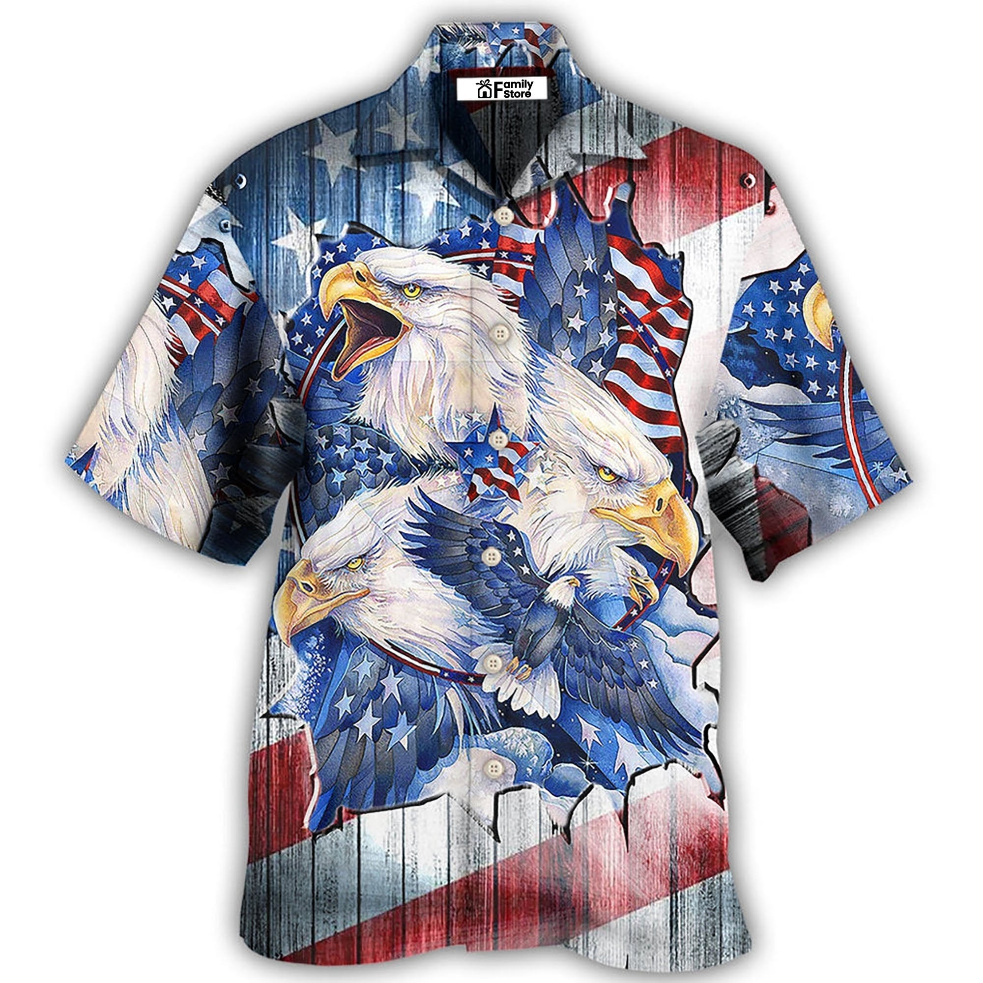 America Eagle Proud Amazing Patriotic -  Hawaiian Shirt