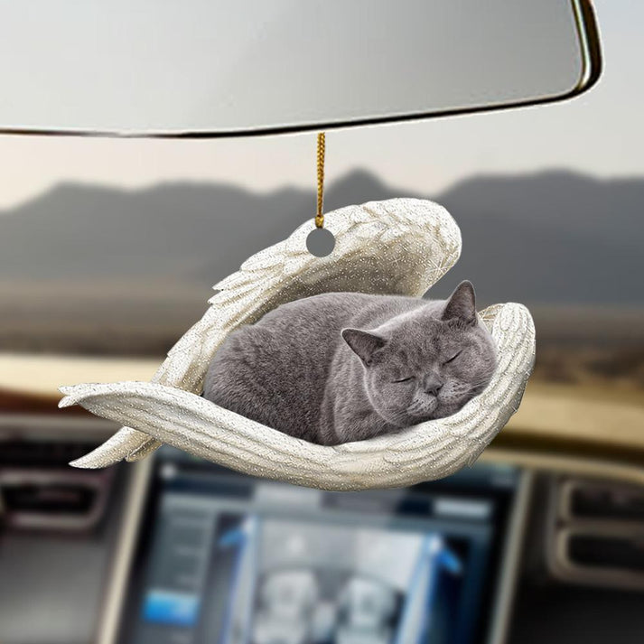 British Shorthair Sleeping Angel Ornament - Gift For Cat Lover