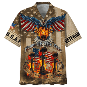 Air Force Home Of The Free Because Of The Brave Fire Gun - Hawaiian Shirt