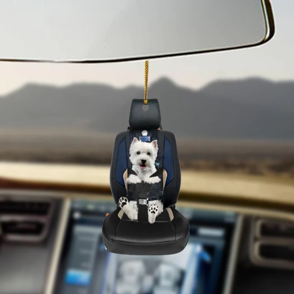 West Highland White Terrier Car Seat Ornament - Gift For Dog Lover