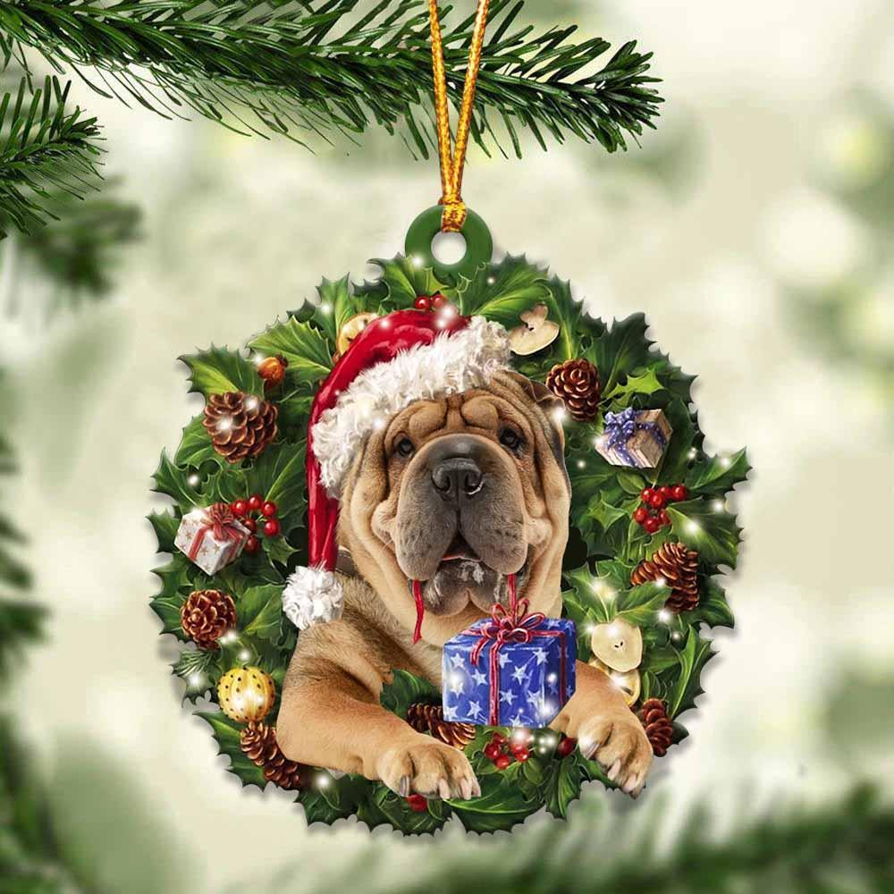 Shar Pei And Christmas Ornament - Gift For Dog Lover