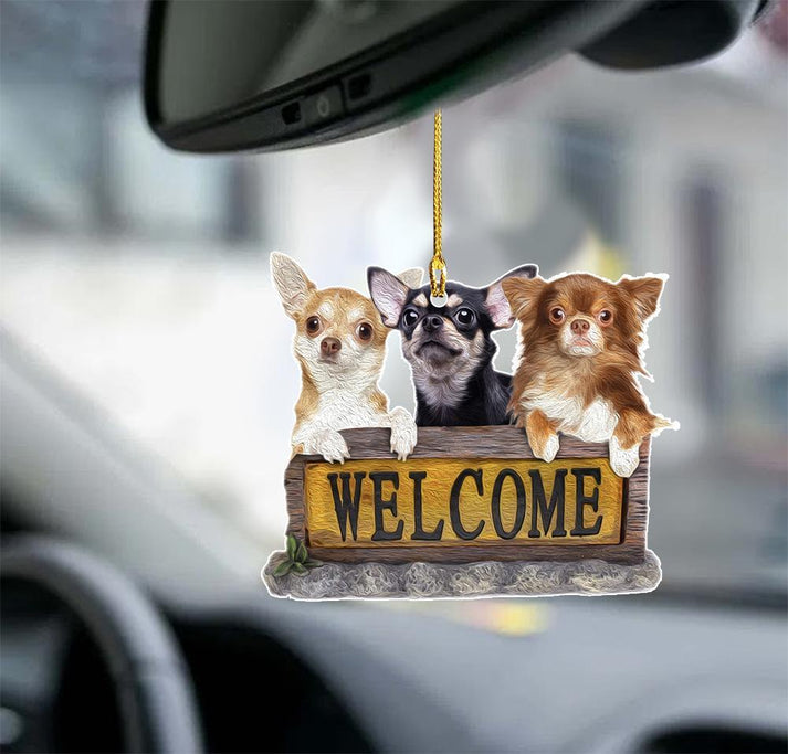 Welcome Chihuahua Two Sided Ornament - Gift For Dog Lovers