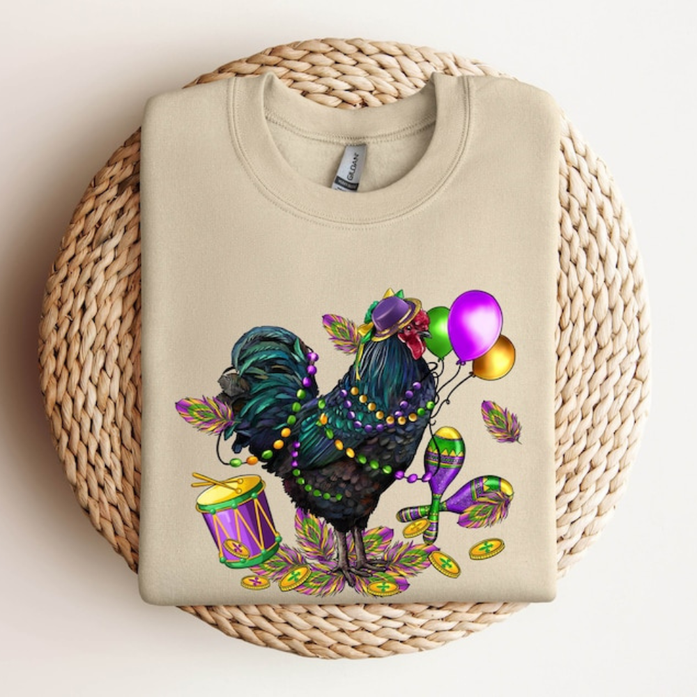 Mardi Gras Chicken And Bubbles - Unisex Shirt