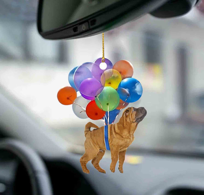 Shar Pei Fly With Bubbles Ornament - Gift For Dog Lovers