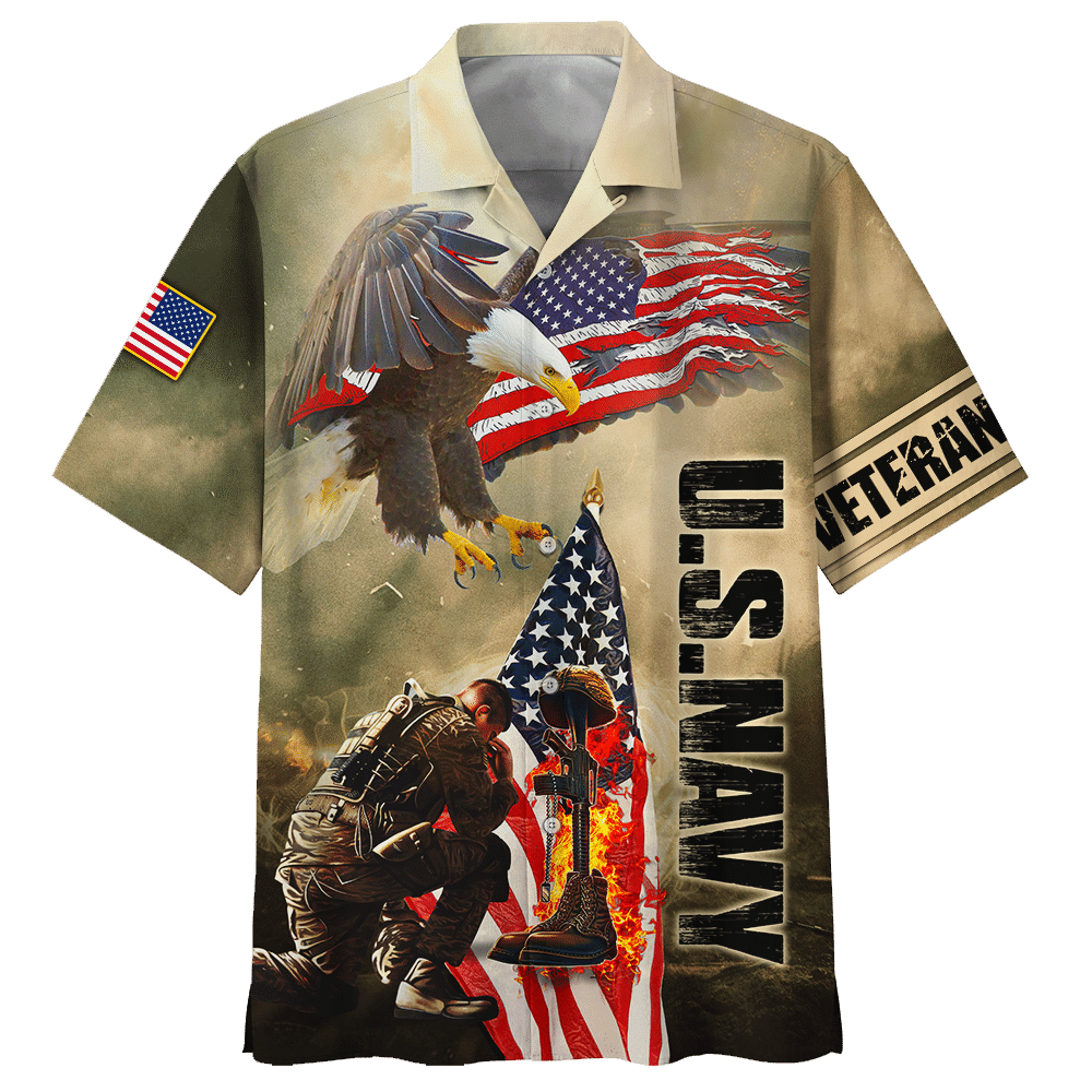 Navy Soldiers And Guns Veteran U.S - Hawaiian Shirt