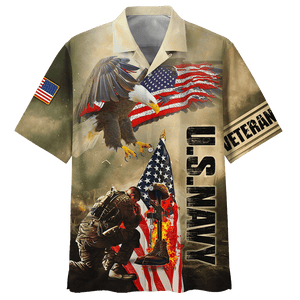 Navy Soldiers And Guns Veteran U.S - Hawaiian Shirt